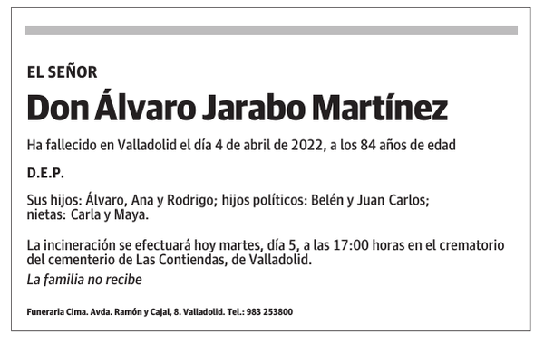 Don Álvaro Jarabo Martínez