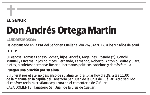 Don Andrés Ortega Martín