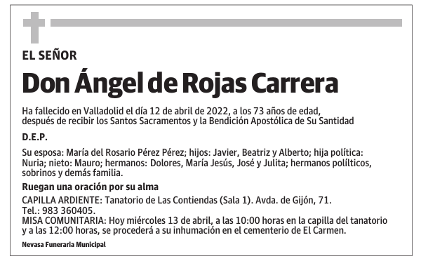 Don Ángel de Rojas Carrera