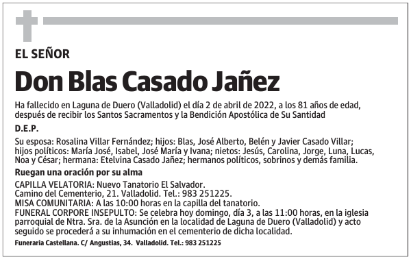 Don Blas Casado Jañez