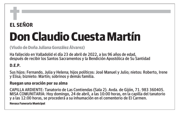 Don Claudio Cuesta Martín