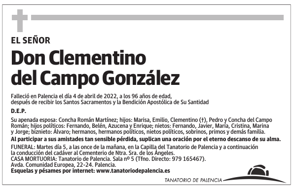 Don Clementino del Campo González