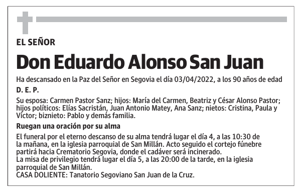 Don Eduardo Alonso San Juan