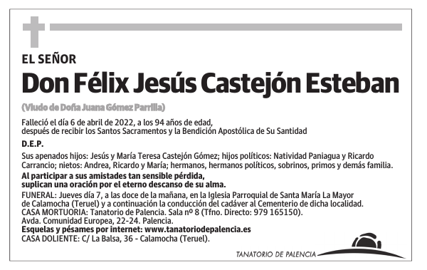 Don Félix Jesús Castejón Esteban