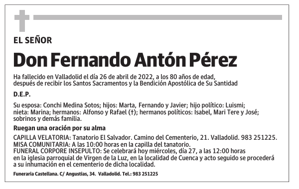 Don Fernando Antón Pérez