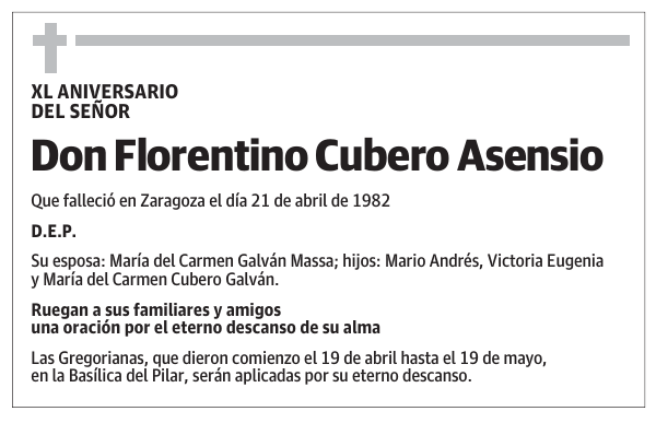 Don Florentino Cubero Asensio