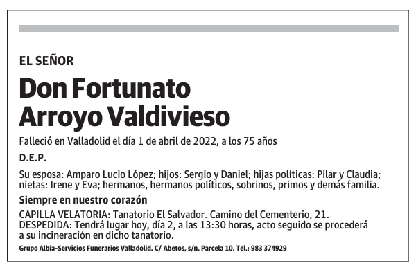 Don Fortunato Arroyo Valdivieso