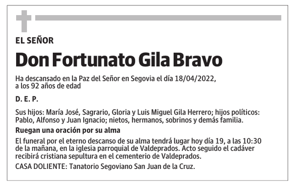Don Fortunato Gila Bravo