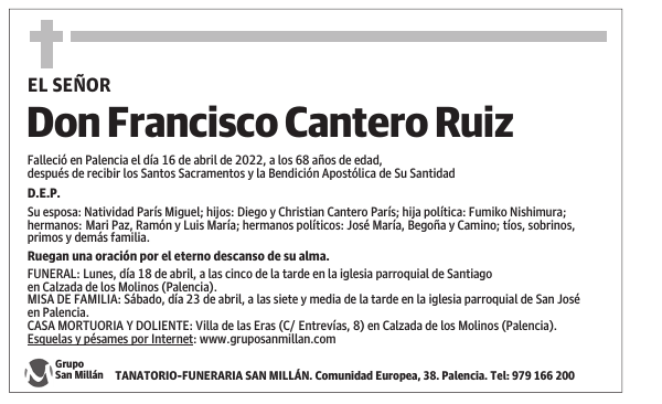 Don Francisco Cantero Ruiz