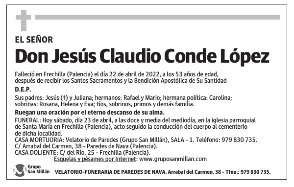 Don Jesús Claudio Conde López