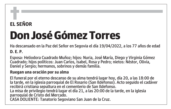 Don José Gómez Torres