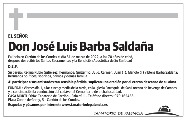 Don José Luis Barba Saldaña