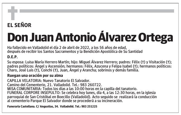 Don Juan Antonio Álvarez Ortega