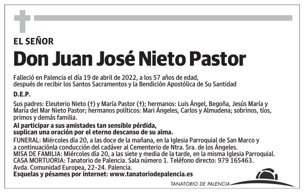 Don Juan José Nieto Pastor