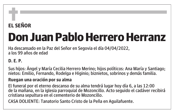 Don Juan Pablo Herrero Herranz