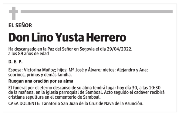 Don Lino Yusta Herrero