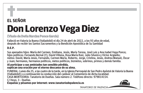 Don Lorenzo Vega Diez