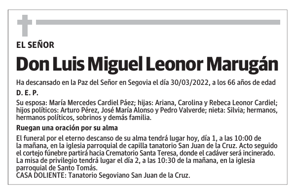 Don Luis Miguel Leonor Marugán