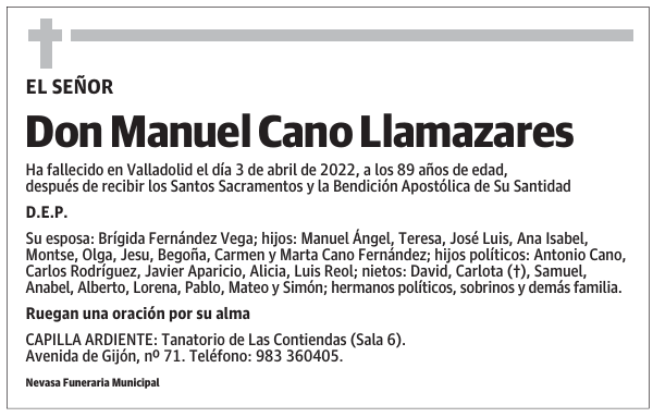 Don Manuel Cano Llamazares