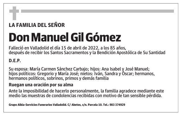 Don Manuel Gil Gómez
