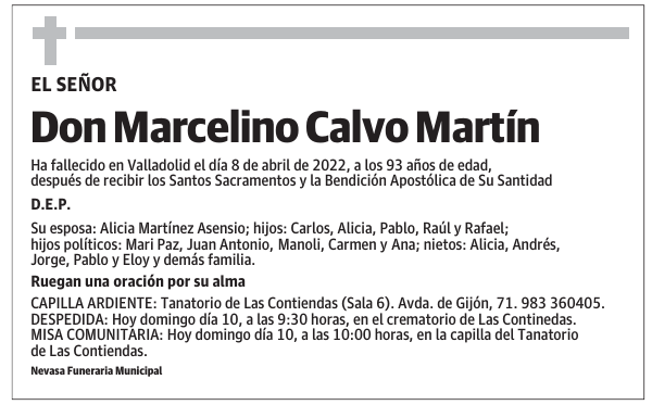 Don Marcelino Calvo Martín