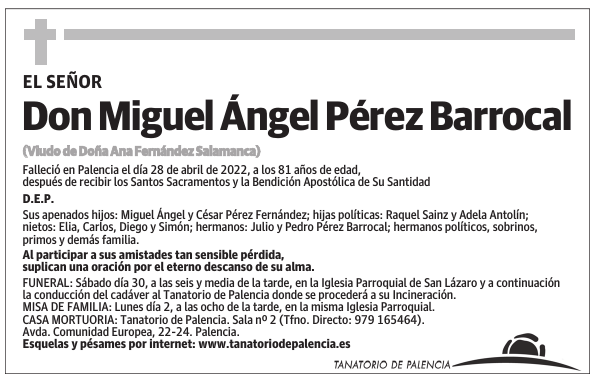 Don Miguel Ángel Pérez Barrocal