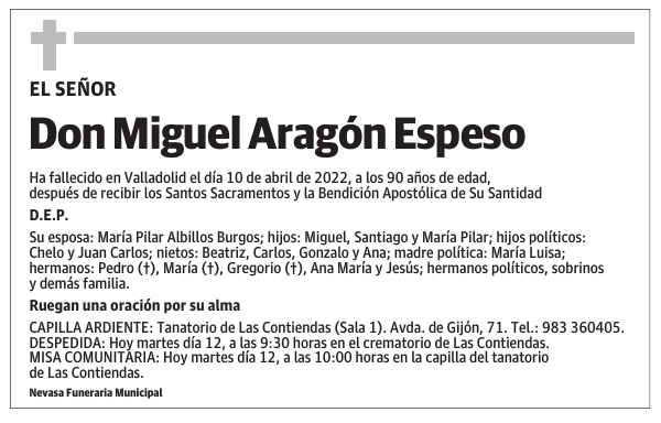 Don Miguel Aragón Espeso