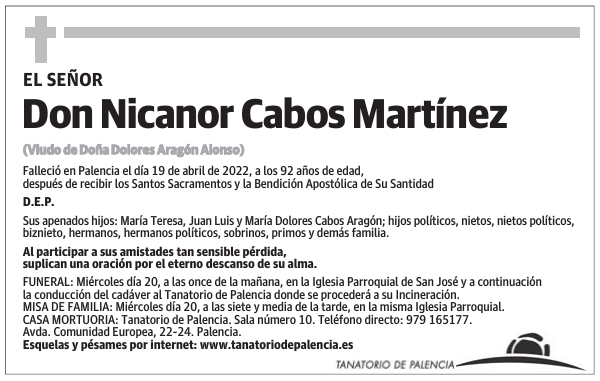 Don Nicanor Cabos Martínez