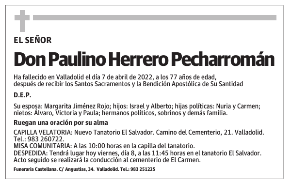 Don Paulino Herrero Pecharromán