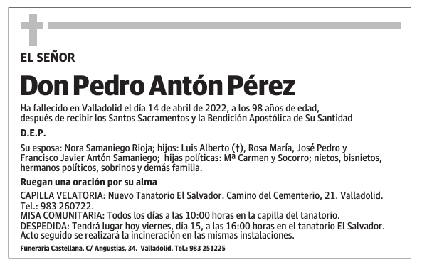 Don Pedro Antón Pérez