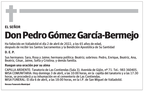 Don Pedro Gómez García-Bermejo