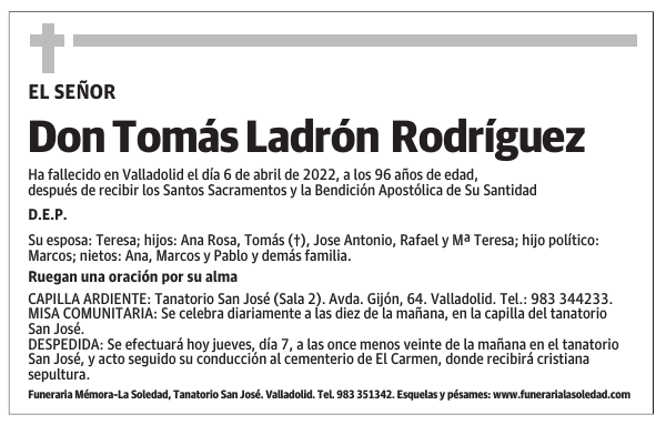Don Tomás Ladrón Rodríguez