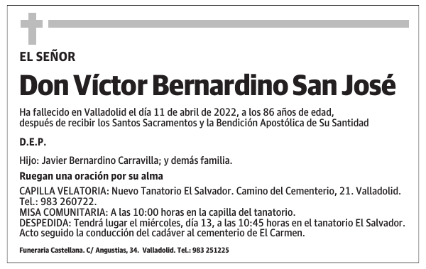 Don Víctor Bernardino San José