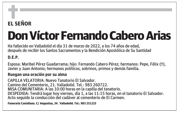 Don Víctor Fernando Cabero Arias