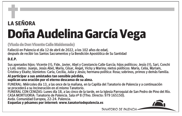 Doña Audelina García Vega