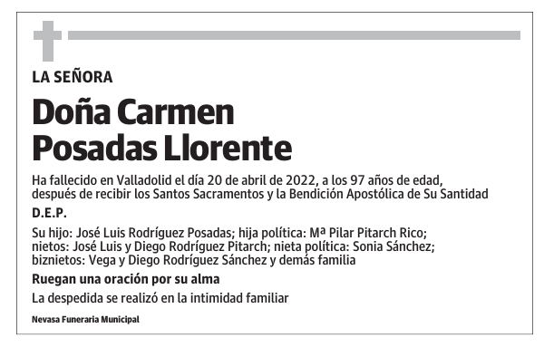 Doña Carmen Posadas Llorente