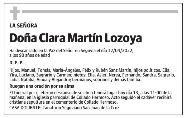 Doña Clara Martín Lozoya