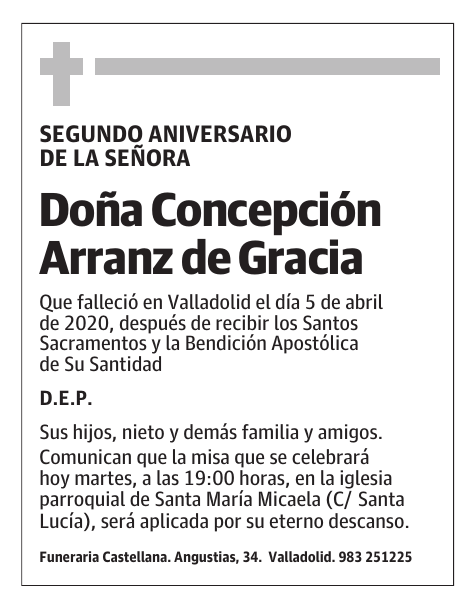 Doña Concepción Arranz de Gracia