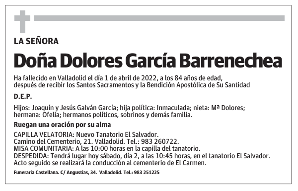 Doña Dolores García Barrenechea
