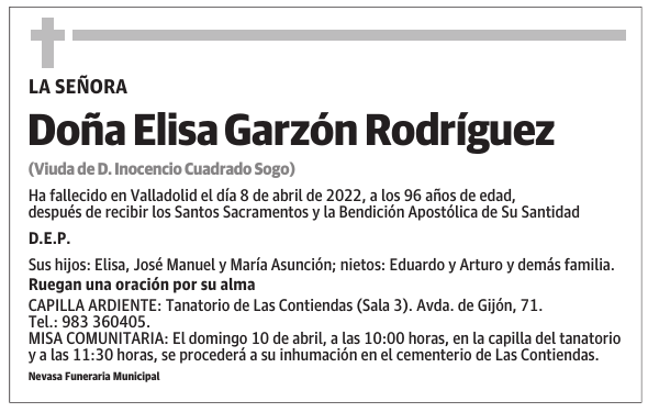 Doña Elisa Garzón Rodríguez