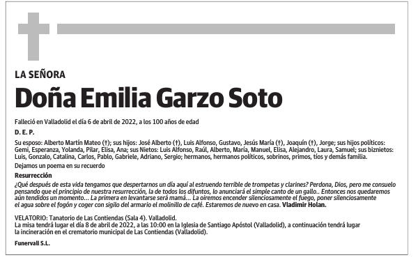 Doña Emilia Garzo Soto