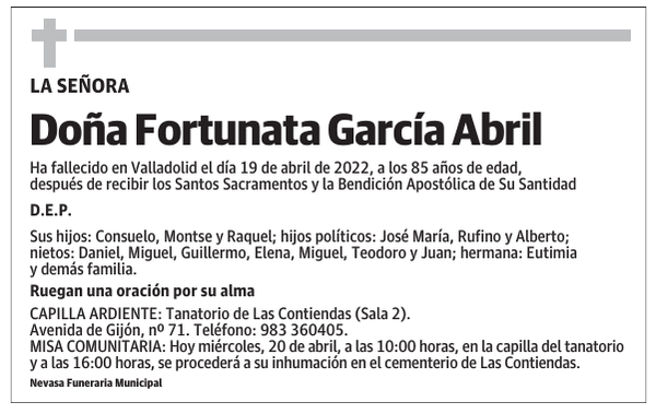 Doña Fortunata García Abril