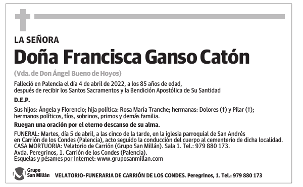 Doña Francisca Ganso Catón