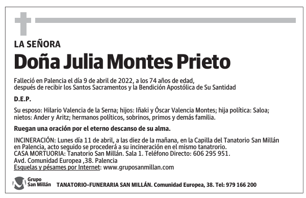 Doña Julia Montes Prieto