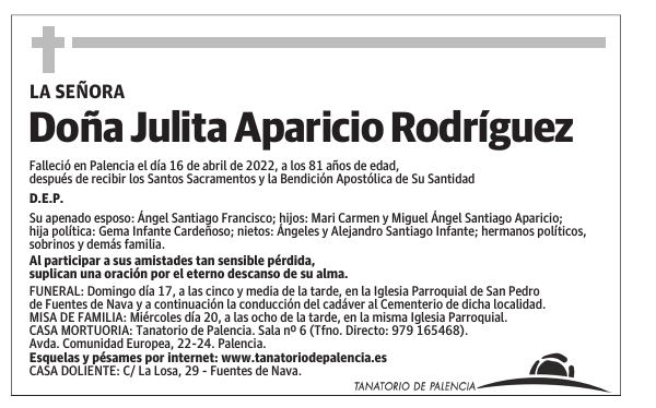 Doña Julita Aparicio Rodríguez