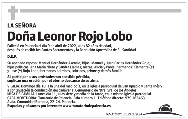 Doña Leonor Rojo Lobo