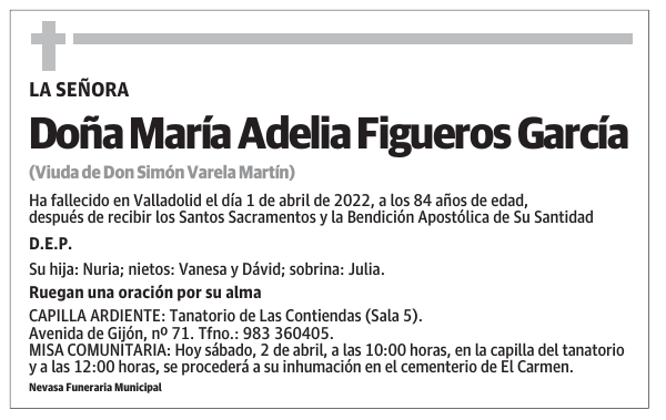 Doña María Adelia Figueros García