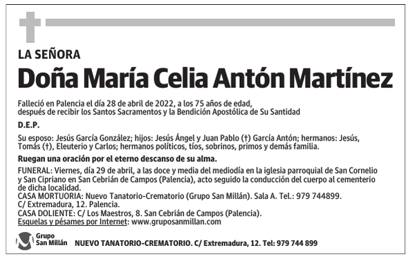 Doña María Celia Antón Martínez