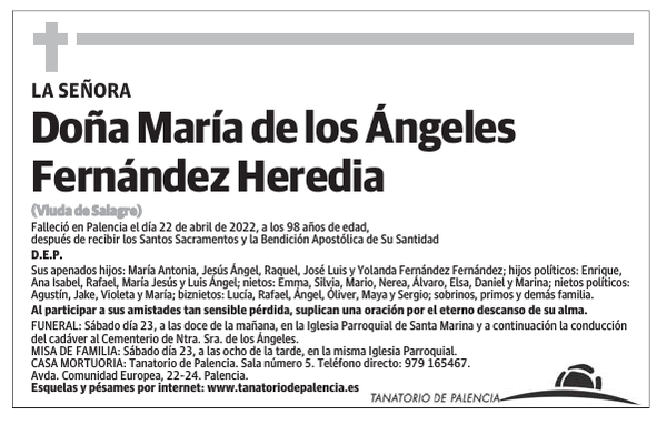 Doña María de los Ángeles Fernández Heredia