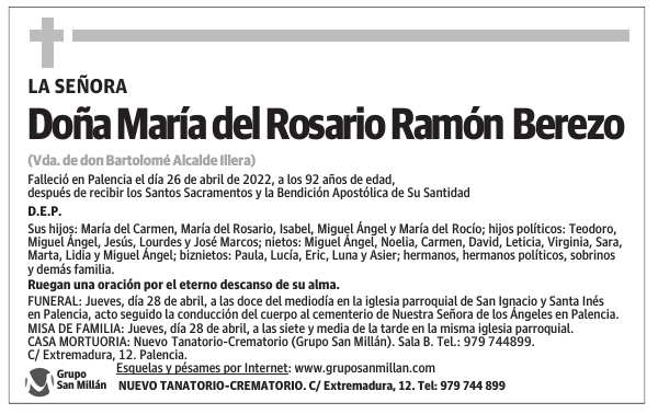 Doña María del Rosario Ramón Berezo